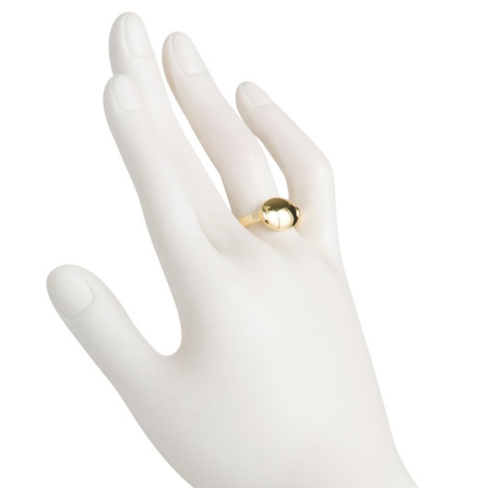Gorjana 18K Plated Brass Lou tag Ring sz 8